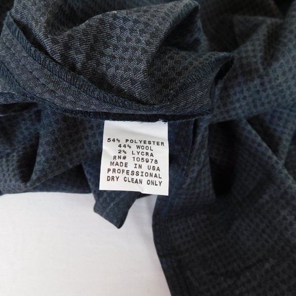 De Taille Women Charcoal Patterened Long Sleeve Jacket Top Pants Set Size XL - Picture 2 of 9